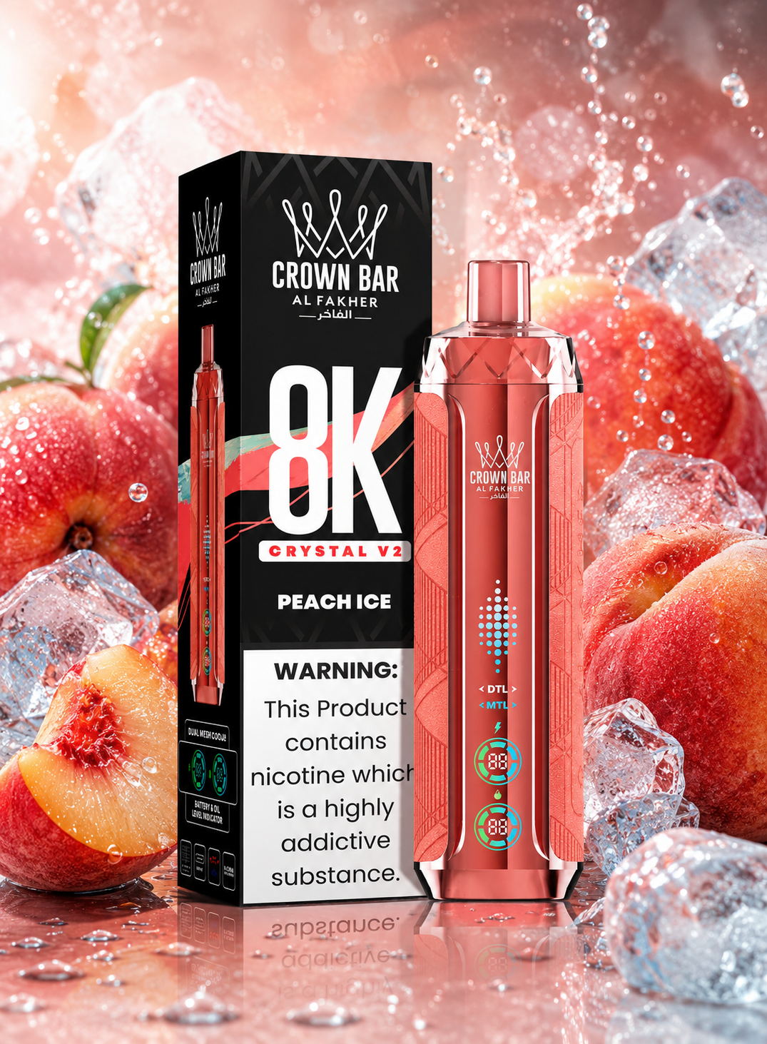 Al FAKHER 8k | Peach Ice